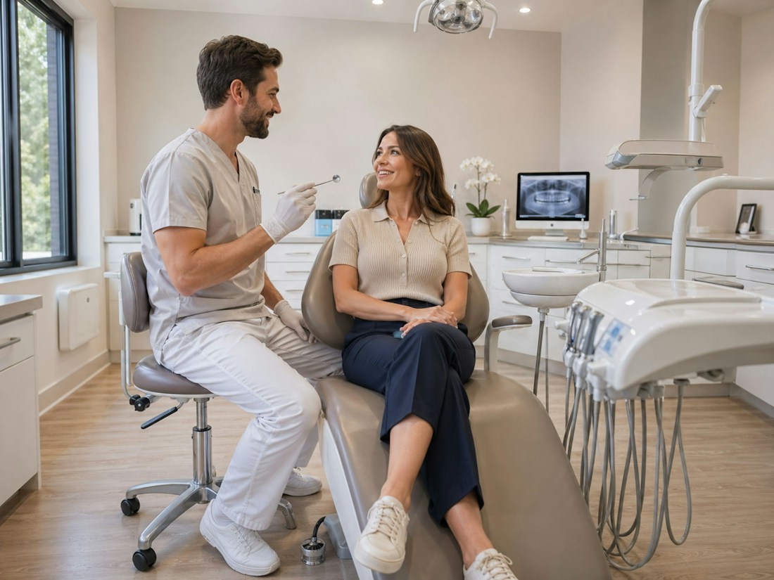 Conversación en una consulta dental